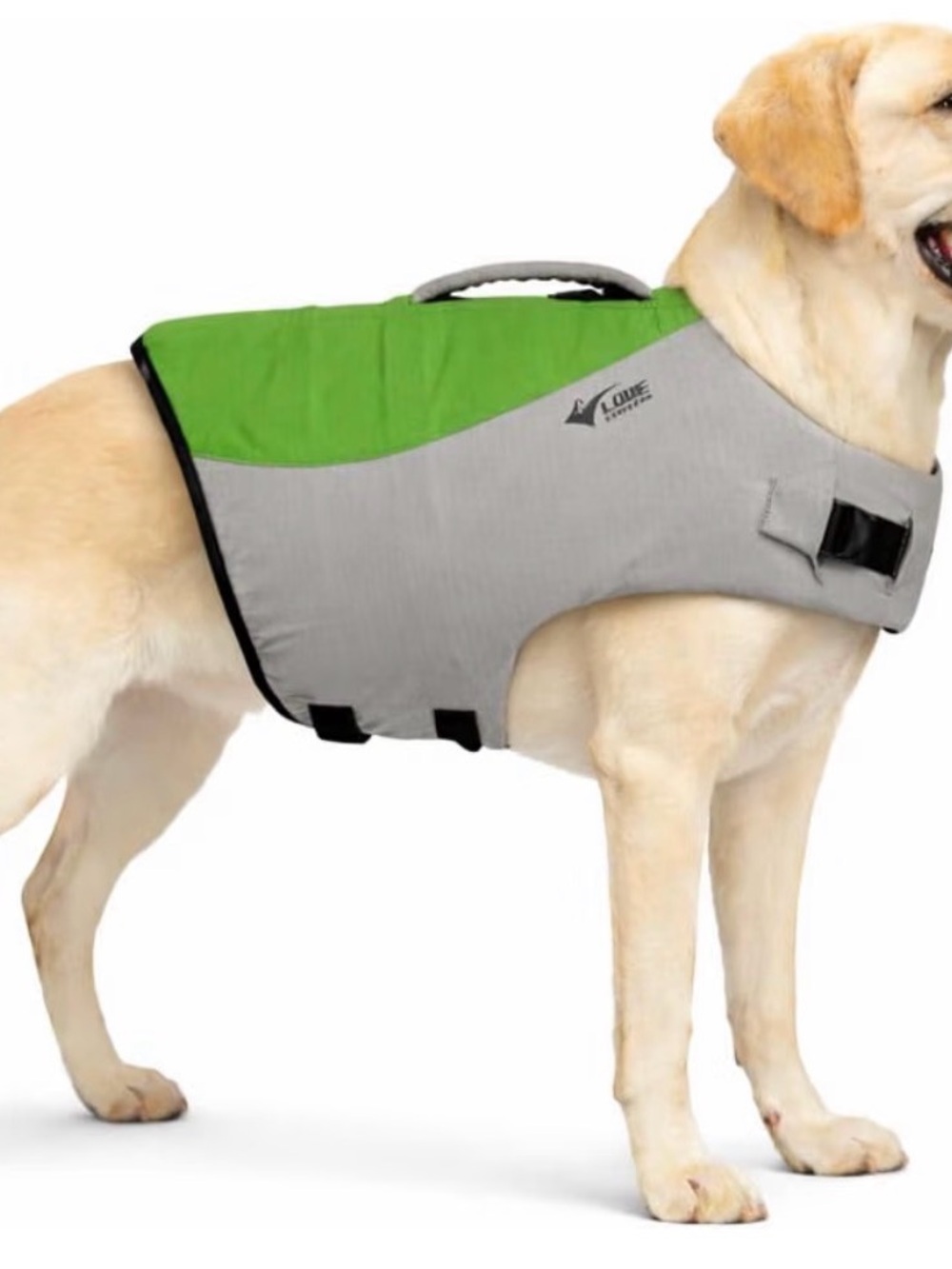 NWT Love Longlong Dog Life Jacket 2XL Green Gray